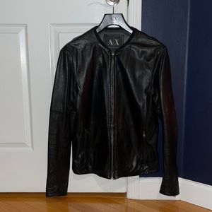 Armani exchange leather jacket